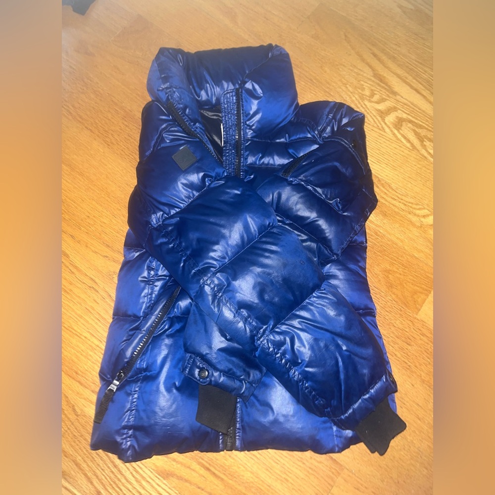 Girls NEW YORK SAM. Down feather coat- size 12 girls- pacific blue